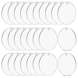 10/20/30/50 Pcs Clear Keychains Transparent Circle Discs Acrylic Blanks Keychain Bulk for Keychain Pendant DIY Jewelry Making