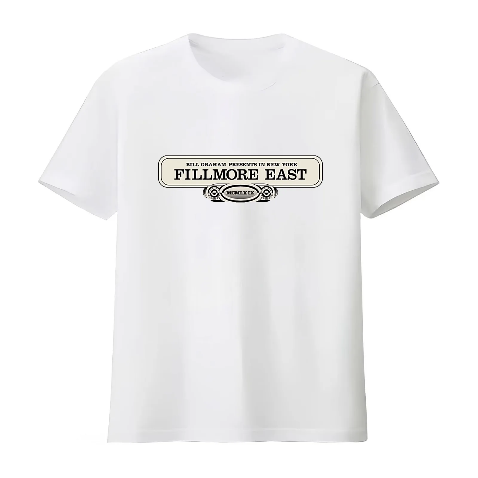 Bill Graham's FILLMORE EAST East Village NYC Logo T-Shirt Summer Casual Cotton Tee Oversized Streetwear Tops 100% Cotton