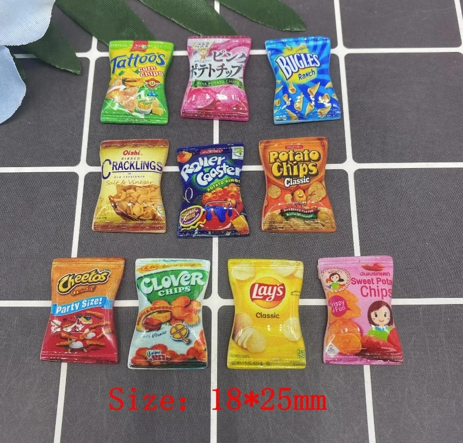 نموذج رقائق الراتنج المصغرة ، ديكور بيت الدمية ، وجبة خفيفة صغيرة ، إكسسوارات اللعب ، مقياس ، 10 في الكثير