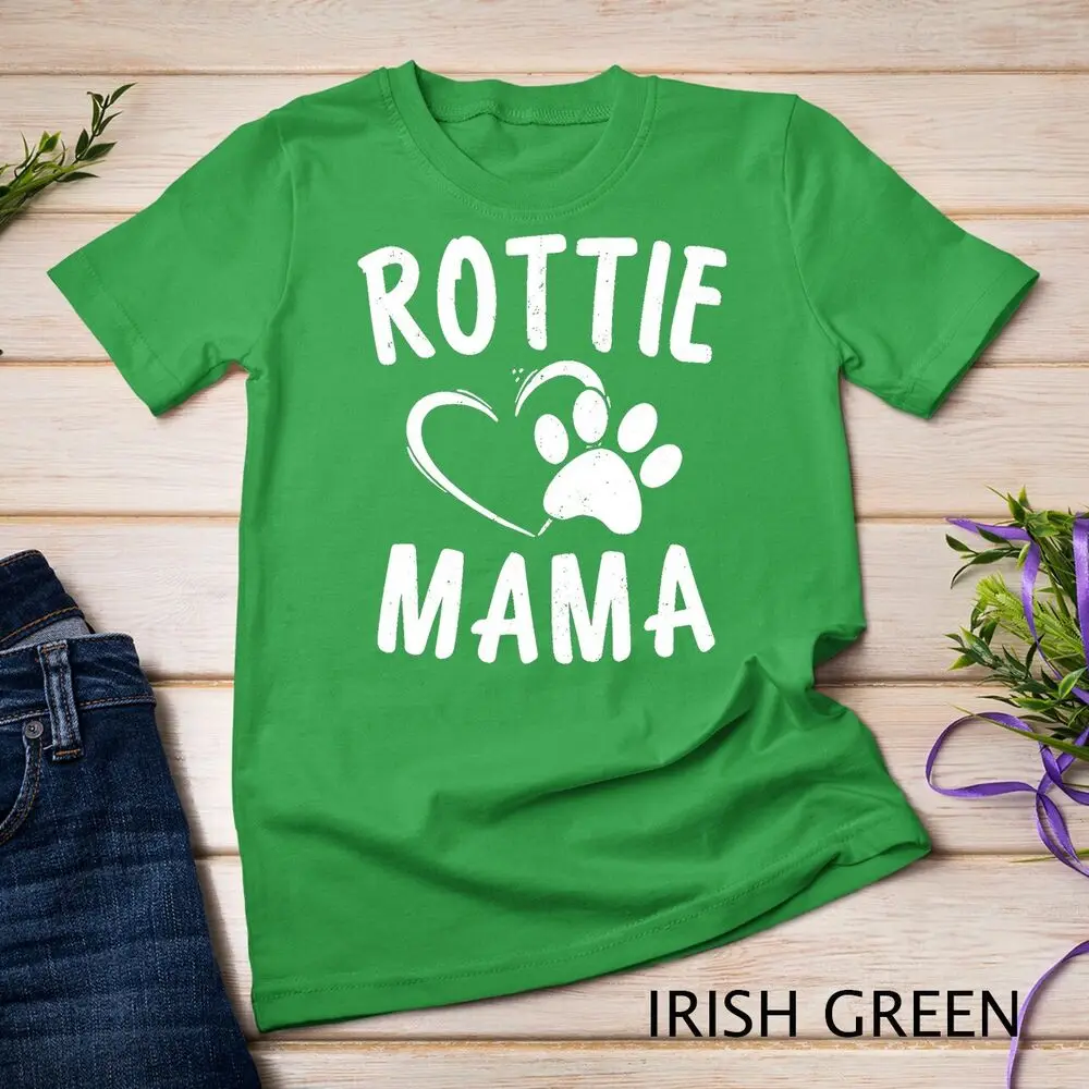 Rottie Mama Geschenk Hund Liebhaber Kleidung Haustier Besitzer Rottweiler Mutter Unisex T-Shirt