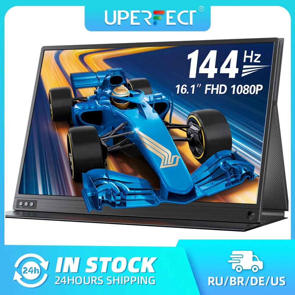 UPERFECT 16.1 Inch 144Hz Portable Gaming Monitor for Laptop 1080P FHD IPS Display with HDR FreeSync Eye Care External Screen