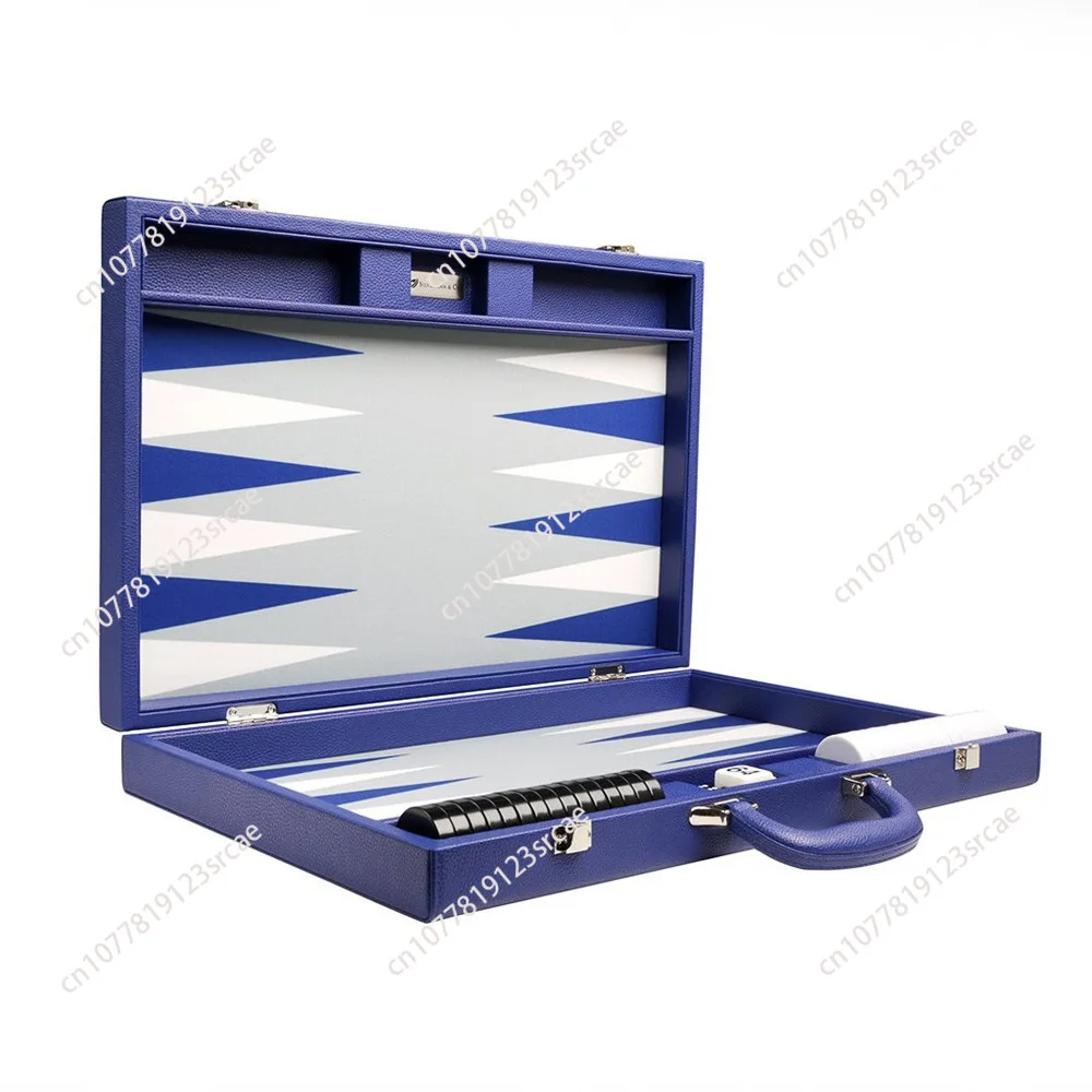 

Wholesale High Quality Travel Size Leather Backgammon Board Game Set Made in China