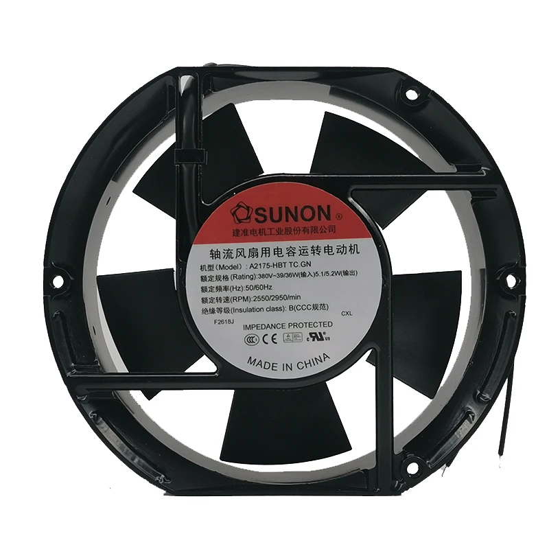 

New for A2175-HBT-TC.GN double lead 380V 50/60hz 17251 17cm frequency converter fan Cabinet cooling fan