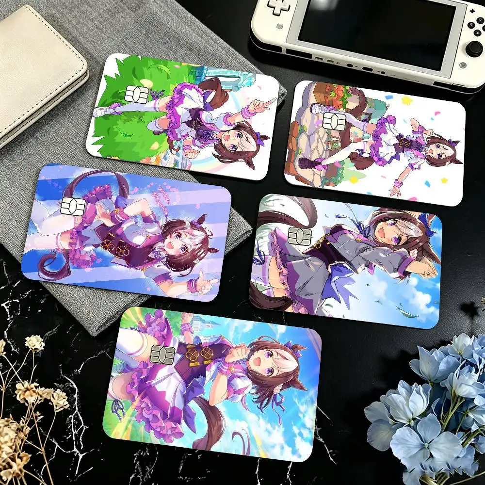 Anime Uma Musume S-Special Week  Credit Card HD Stickers Game Card Decal Small Chip Waterproof Sticker Gift