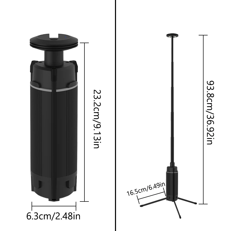Telescopic Portable Camping Lantern,Powerful Rechargeable LED Outdoor Flashlight,180° Rotation, With Tripod,Outdoor Fishing