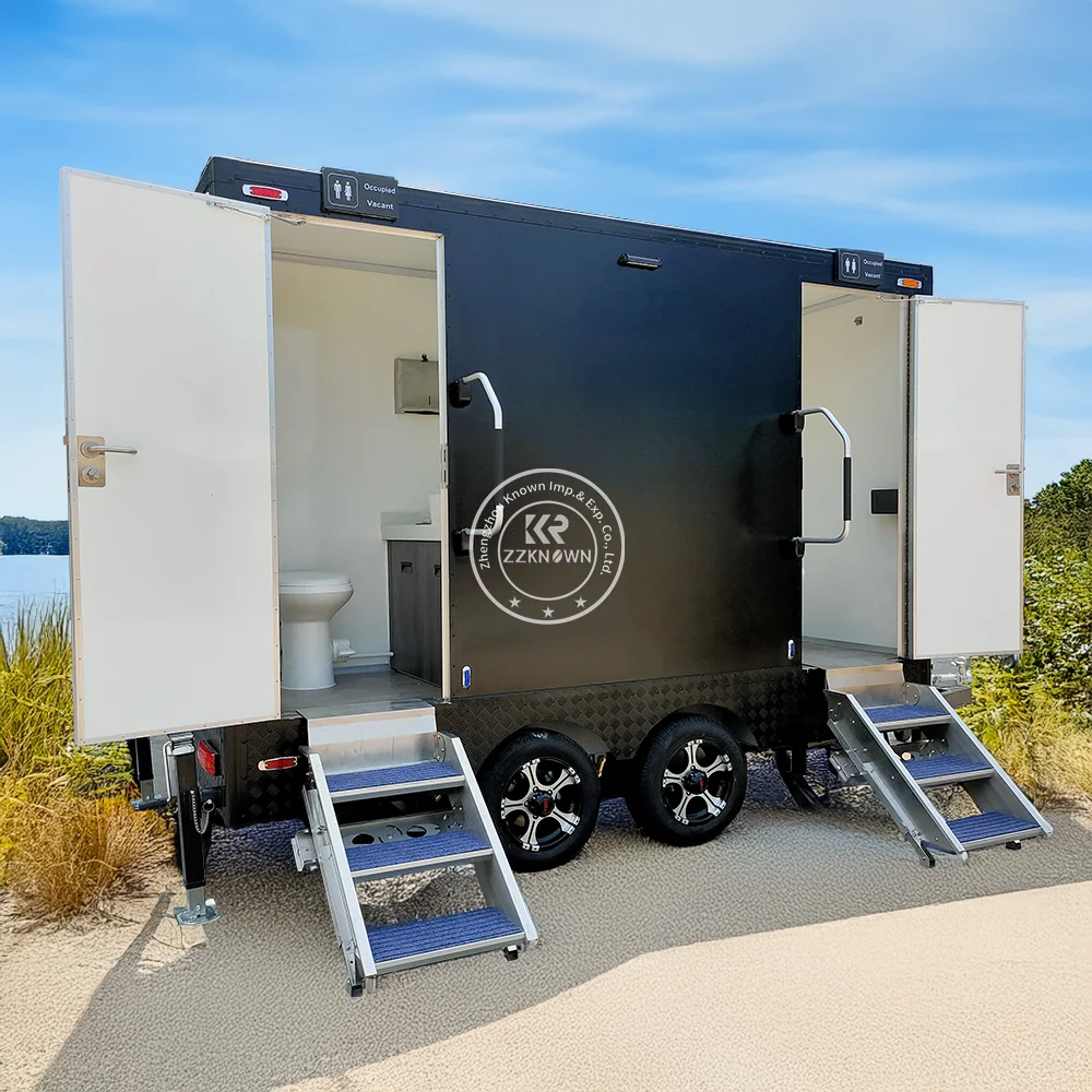 

Prefab Bathroom Shower Room Outdoor Portable Bathroom Camping Mobile Public Toilet Trailer Luxury Restroom Trailer