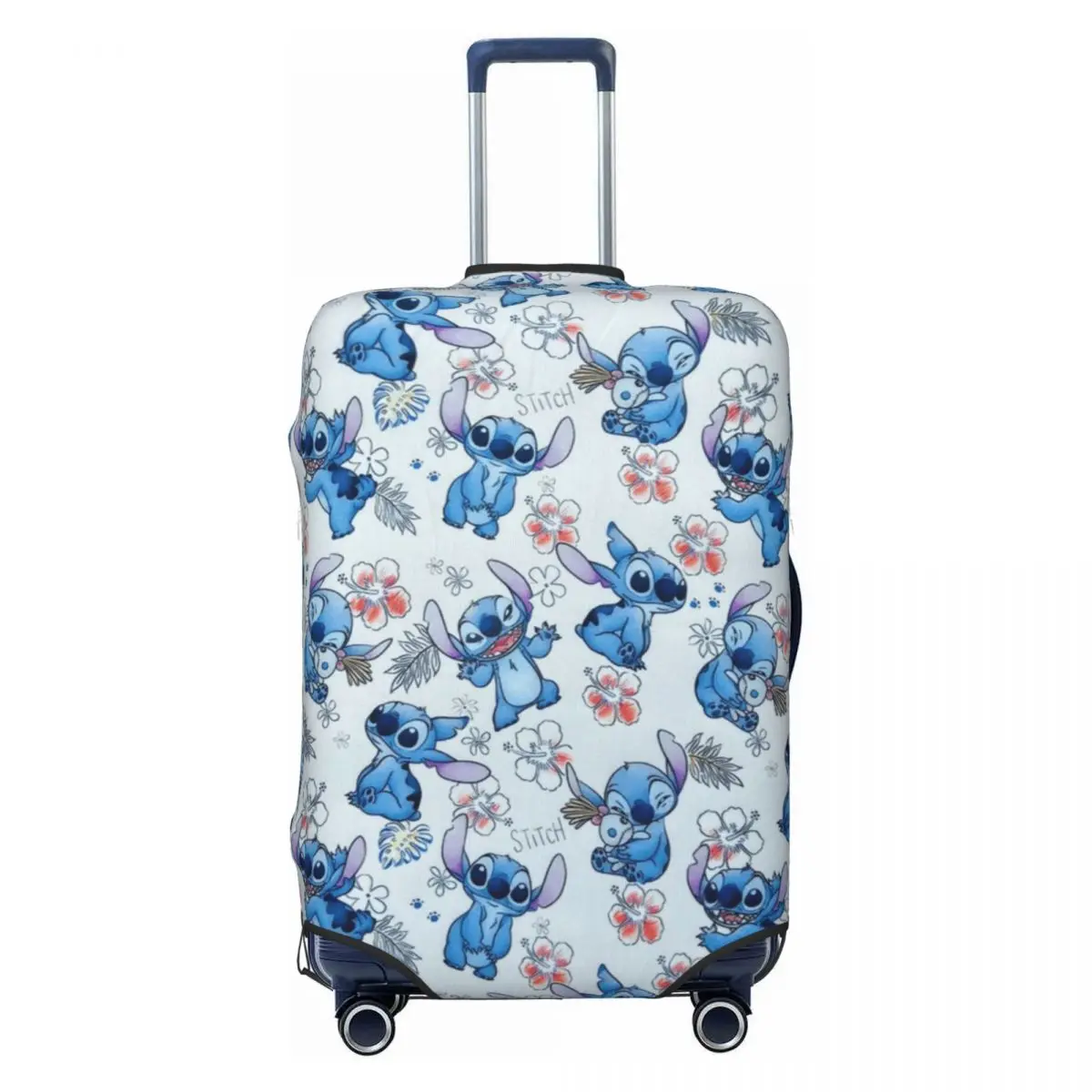 

Custom Disney Stitch Pattern Travel Luggage Cover Washable Cute Kawaii Suitcase Cover Protector Fit 18-32 Inch