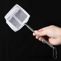 Épuisette carrée pour aquarium avec ventouse, manche long extensible, équipement de pêche pour attraper poissons et crevettes, accessoires de nettoyage d'aquarium 6