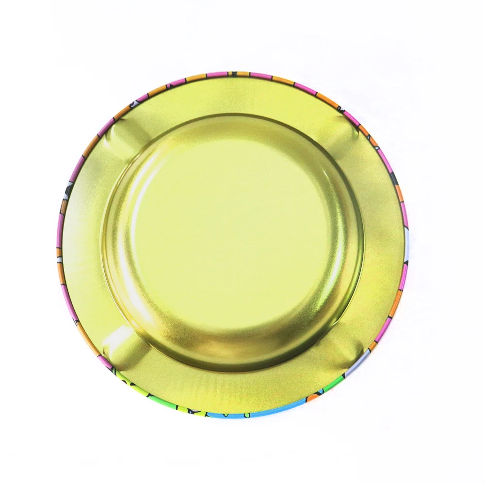 Cartoon Metal Rolling Tray - round Tobacco Herb Ashtray Creative Cigarette Holder Smoking Accessories