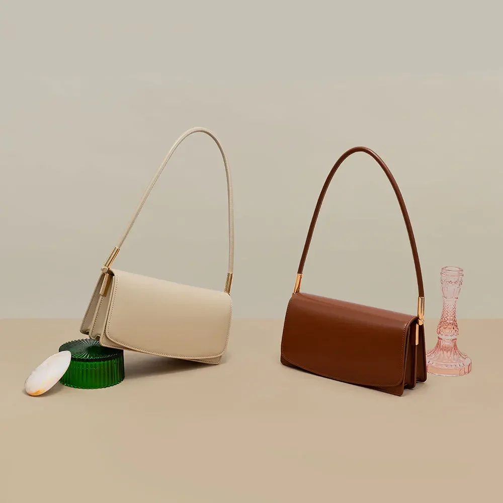 Alta qualidade bolsa de axilas feminina novo luxo high-end retro couro real marca feminina bolsa portátil sacos ombro 2024