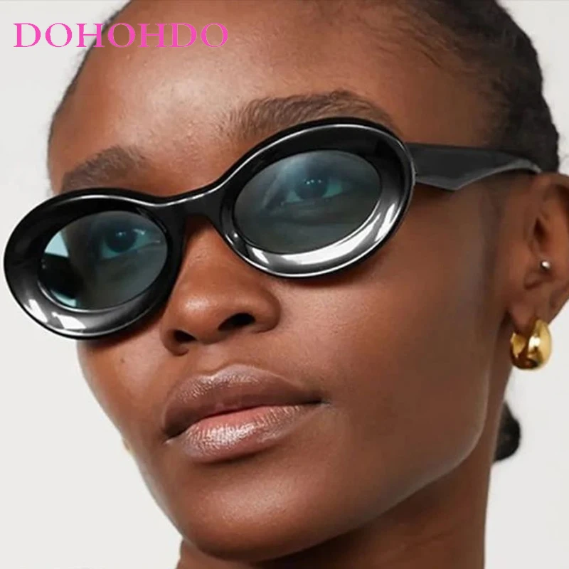 

Fashion Designer Oval Thick Frame Women Sunglasses Vintage Candy Color Men Sunglass Summer Traveling Eyewear Unisex Lentes UV400