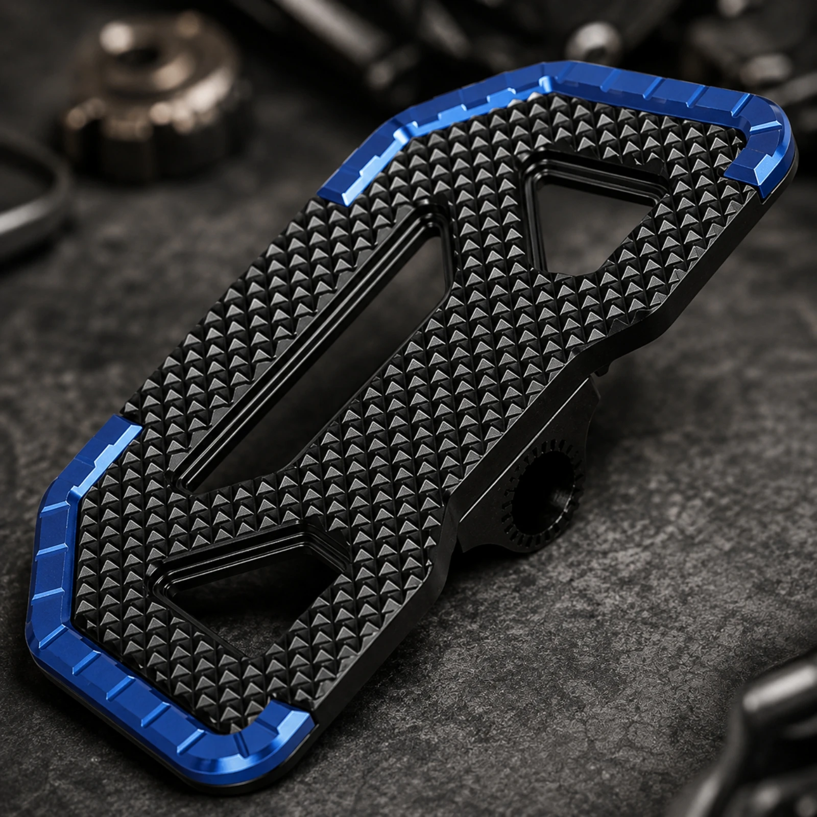 Motorcycle Footrest Non-Slip Aftermarket Motorcyclist Footpeg with Wide Platform for Everyday Riding, Touring