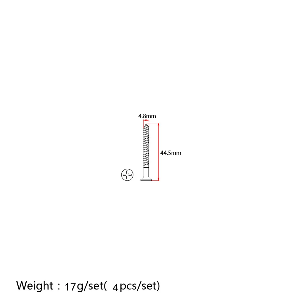 4 قطعة لوحة متينة تدوم طويلاً سهلة التركيب ملحقات سوداء للجيتار الرقبة لوحة الرقبة مسامير أجزاء الغيتار الملحقات