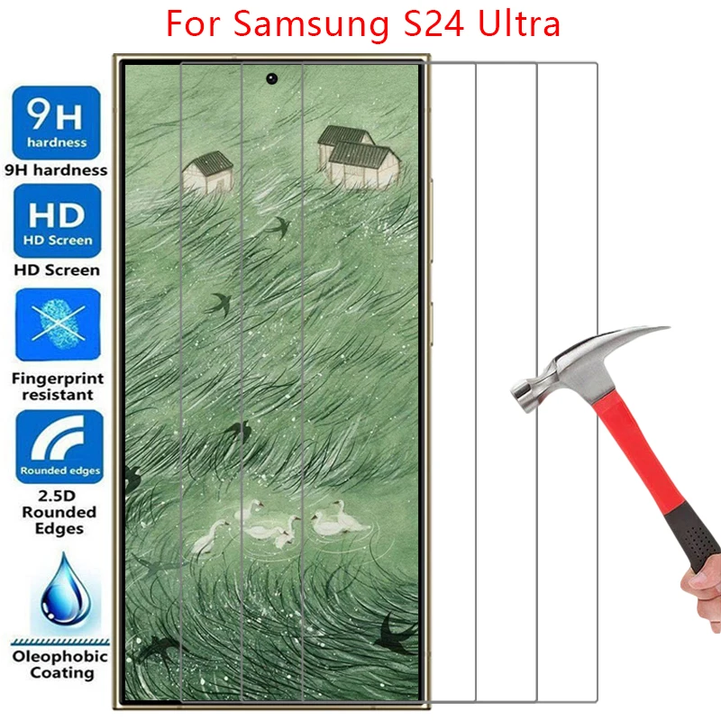 screen protector for samsung galaxy s24 ultra 5g protective tempered glass samsungs24 galaxys24 s 24 24s s24ultra film samsumg