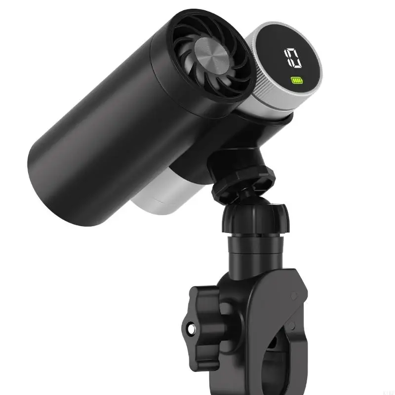 Round Bar Clip Mount for Shark Handheld Fan, Adjustable Holder with Tool-Frees Knob for Bikes, Strollers, and K1KF