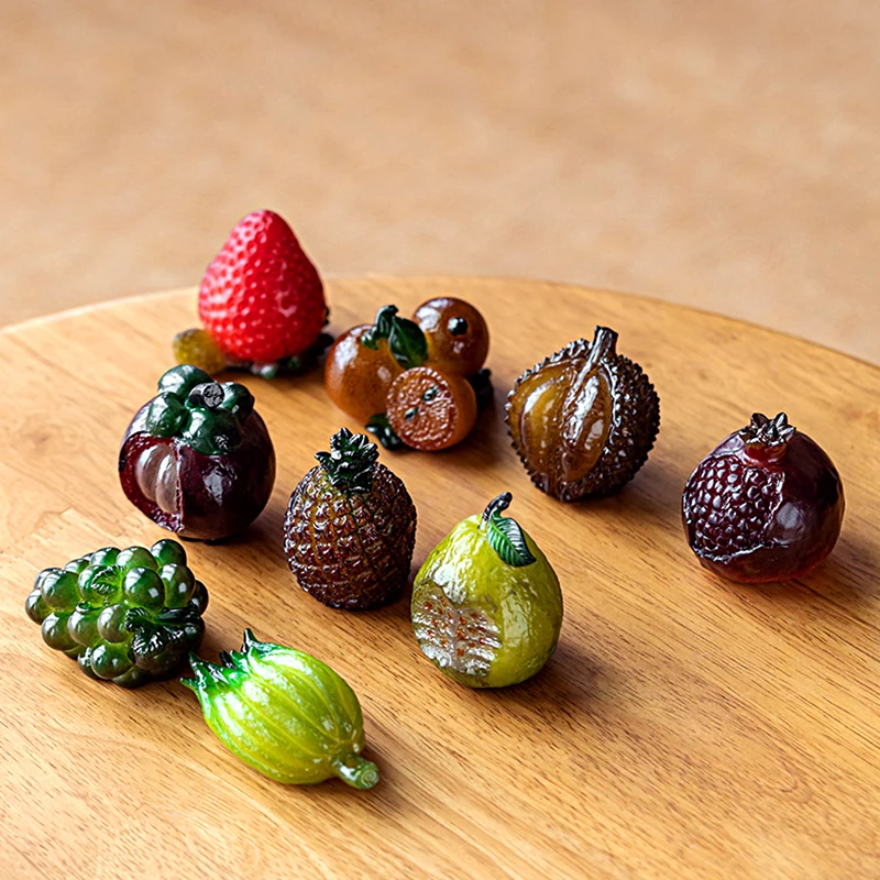 

Fruit Model Color-changing Tea Pet Creative Resin Tea Table Decoration Cute Flower Pot Ornaments Custom Tea Ceremony Supplies