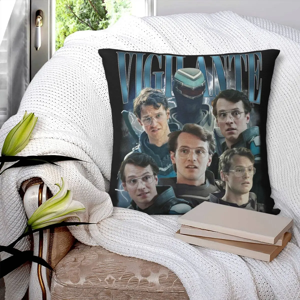 Vintage Vigilante Adrian Chase Bootleg Pillowcase Printing Polyester Cushion Cover Decorative Pillow Case Cover Home Zipper 18