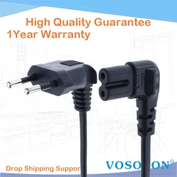 90 Degree EU Schuko CEE7/16 Europe 2pin Male to Right Angled IEC 320 C7 Power Supply Cord Cable