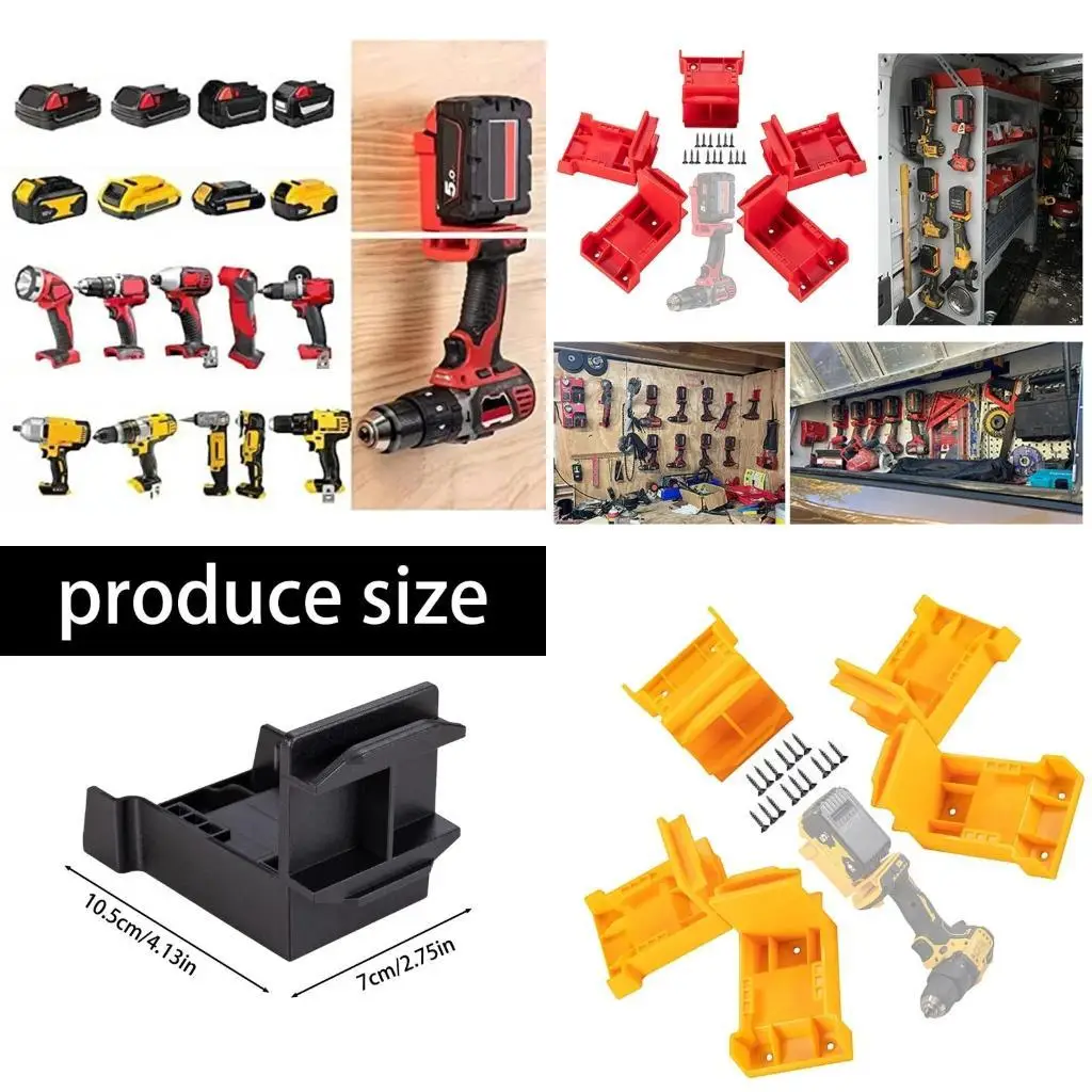 

G6KF 5Pcs Power Tool Holder Battery Mount Hanger Stand for 18V/20V Battery Tool