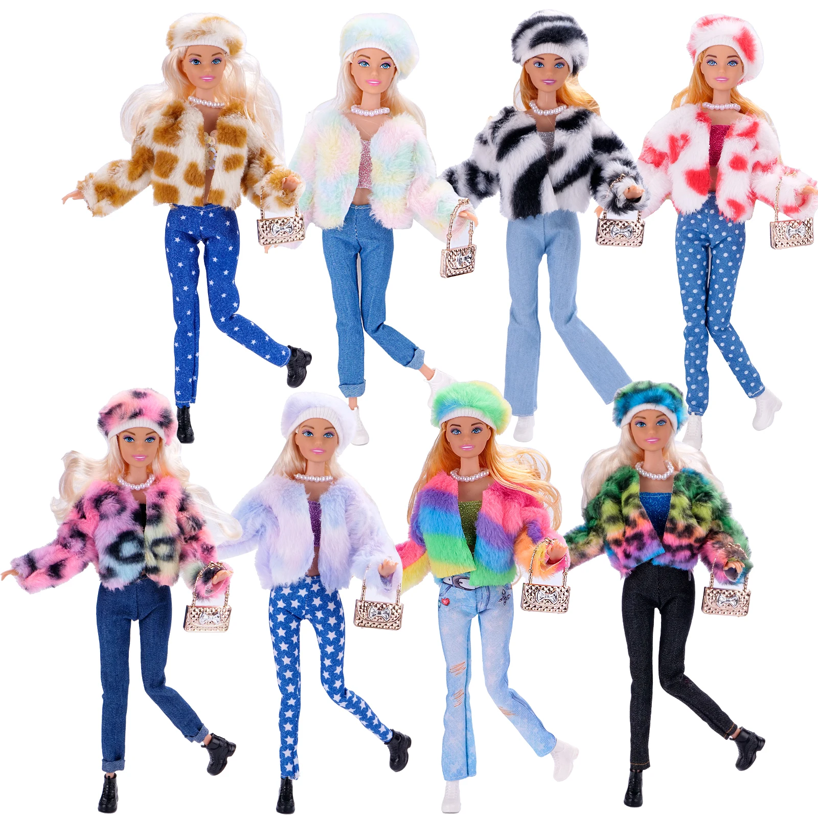 5 pçs roupas de boneca para 30cm acessórios de boneca jóias óculos fones de ouvido vestido de princesa para babi 11.8 polegada 28cm 1/6 bjd casa de bonecas