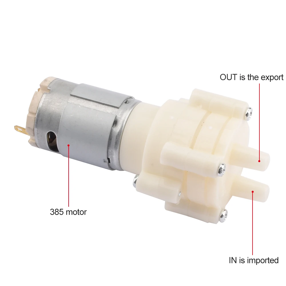 1/2/3/5PCS Micro Water Pump R385 Aquarium Fish Tank Round Water Air Diaphragm Pump DC 6-12V Aquarium Small Air Pumps Accessories