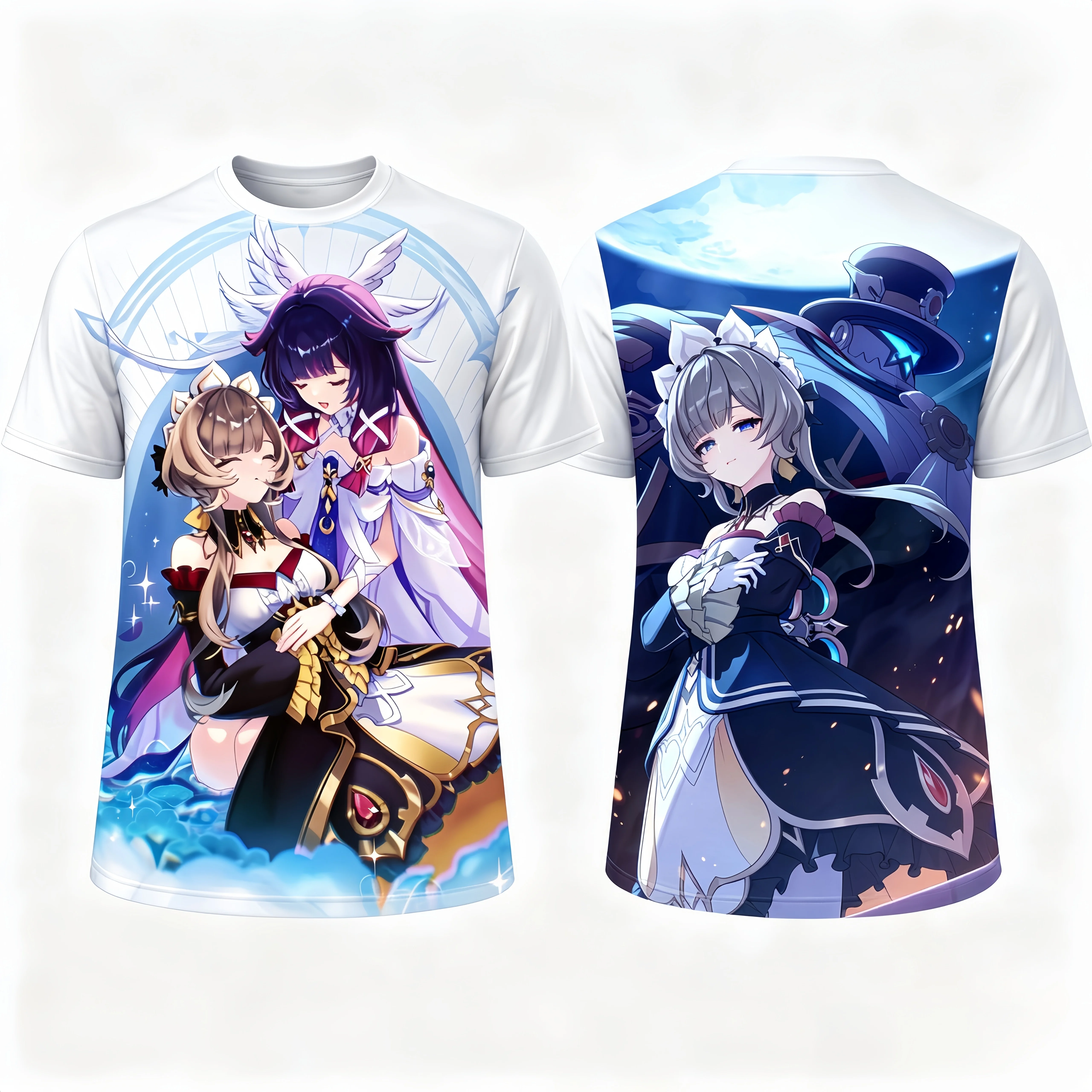 2026 Genshin Impact Winter Solstice Queen Puppet Odetta 3D Print Quick Dry T-shirt is suitable for fan games top tee