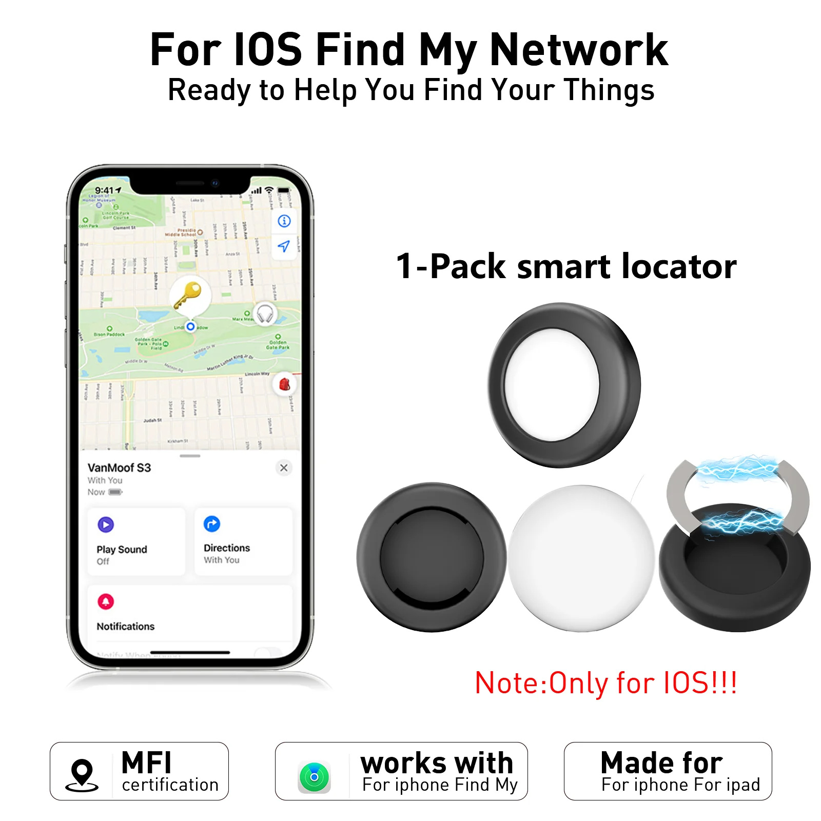 GPS Tracker Magnetic Mini Locator for IOS Car Bike Motorcycle Anti-lost Device Strong Magnet Hidden Tracking Smart Tag Case