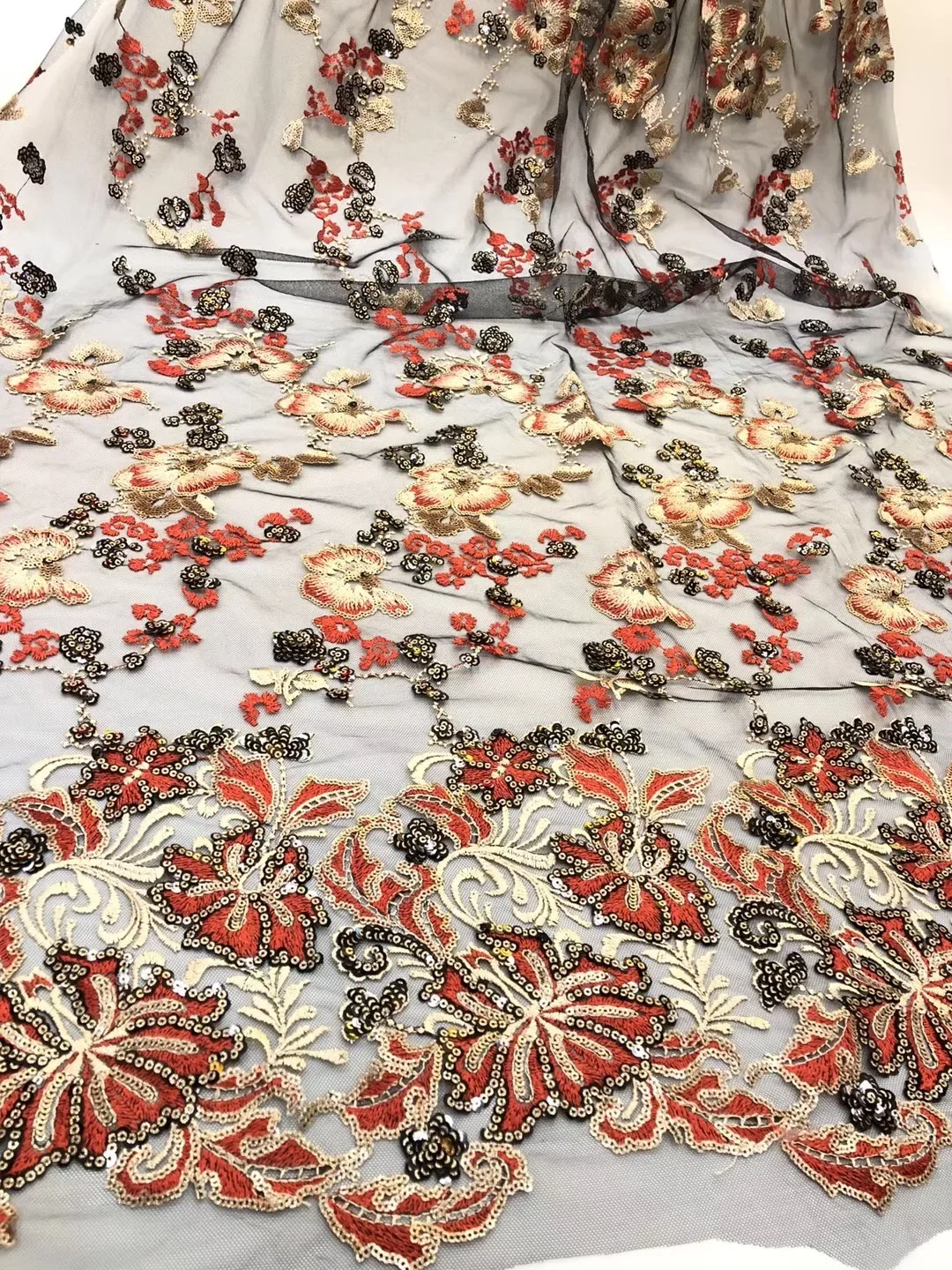 

African Lace Fabric 2019 High Quality Lace Bridal Embroidery Cord Lace African Beaded French Lace For Nigerian RF164