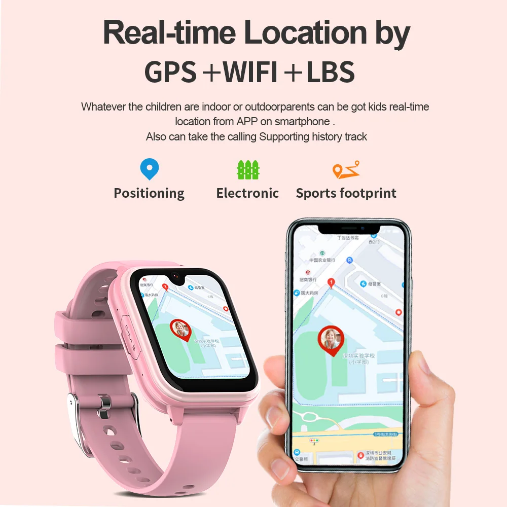 wonlex new smart watch for children heart rate monitoring 4G SOS video call kids smartwatch kt33 GPS WiFi location phone watch