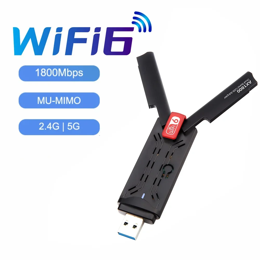 1800Mbps Wi-fi adapter USB 802.11AX 2.4G/5GHz USB 3.0 Wireless wifi antenna Network Card Support For Windows wifi for laptop