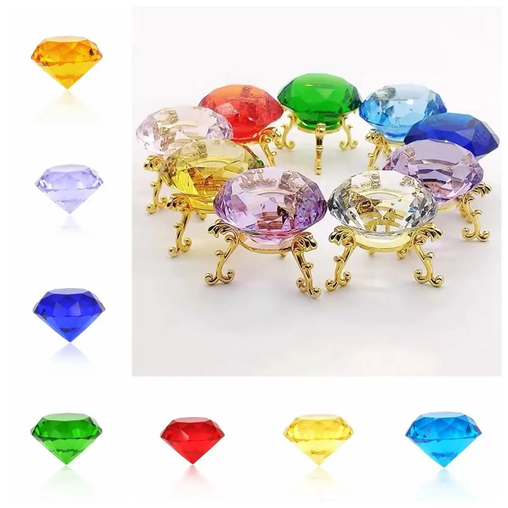 Ornement en cristal coloré en forme de diamant, procédé de découpe en forme de diamant, cristal artificiel, bijoux DIY, artisanat