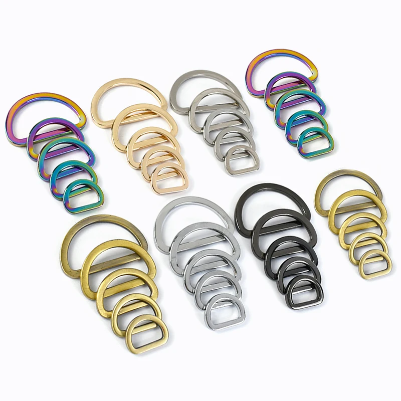 

10Pcs 16-38mm Metal O D Ring Handbag Strap Link Buckle Flat Adjustable Webbing Buckles Leather Hook DIY Hardware Accessories