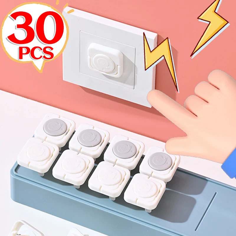 5-30PCS Socket Protection Cover US Power Outlet Plugs Electrical Sockets Safety Lock Baby Child Anti Electric Protector Covers