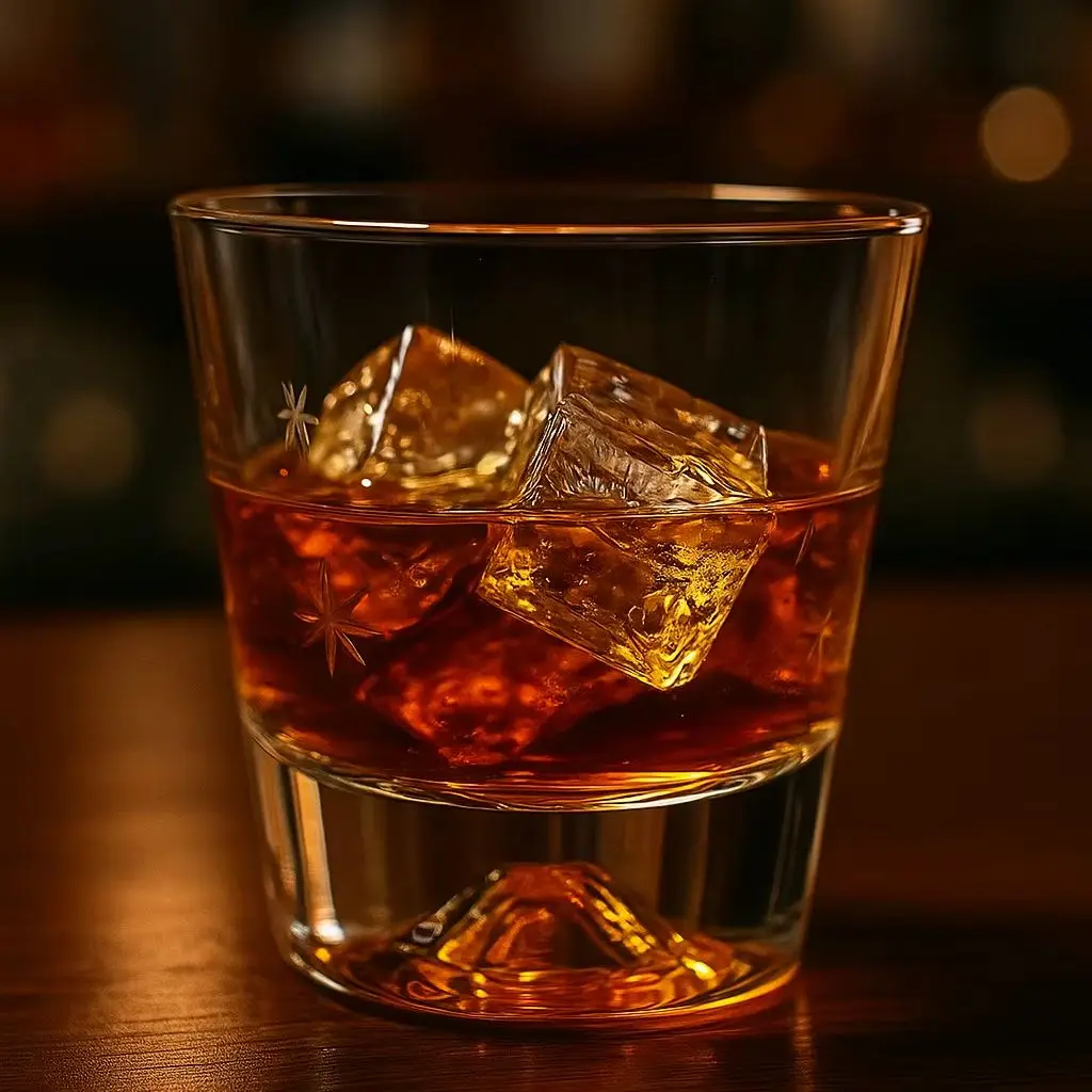 Vaso transparente con pico de nieve, vaso de whisky de montaña Fuji, vaso moderno para beber whisky, vaso escocés de lujo, vaso de roca artístico
