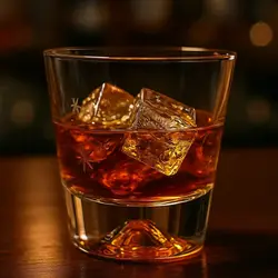 Transparent Snow Peak Tumbler,Fuji Mountain Whiskey Glass,Modern Whisky Drinking Glass，Luxury Scotch Glass,Artistic Rock Glass