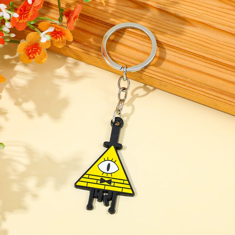 Llavero con cifrado de Gravity Falls, Ciudad Misteriosa, Stanley Pines, Dipper, Mabel, Colgante, Accesorios de Cosplay