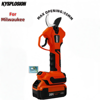 Brushless 55mm Electric Pruning Shear For Milwaukee M18 Cordless Fruit Tree Bonsai Pruning Branch Cutter Electric Scissors