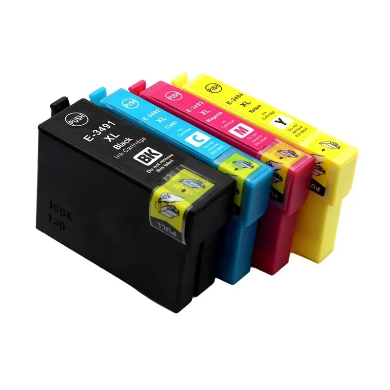 349 T349 T3491 T3492 T3493 T3494 Premium Color Compatible Inkjet Ink Cartridge for Epson WorkForce WF-3721 Printers