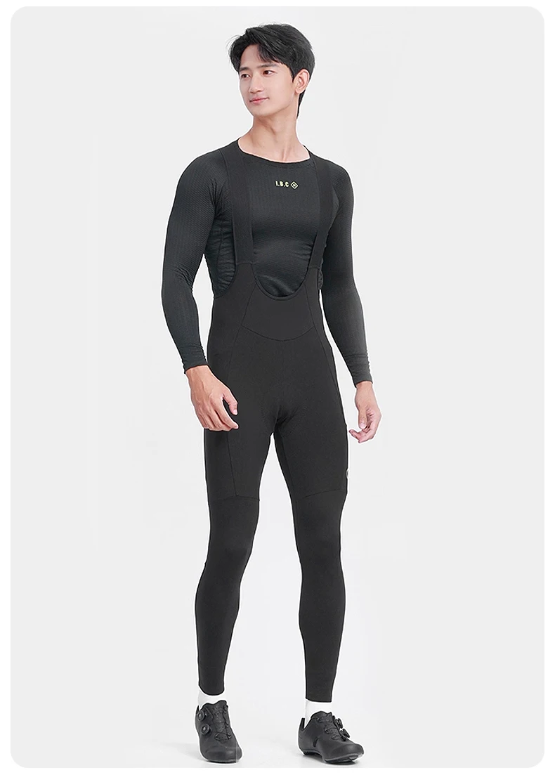 INBIKE Fleece Rennrad Trägerhose für Herren Winter Thermo Radfahren Träger Winddicht Radfahren Fahrradhose MTB Fahrradbekleidung Mann – Detail 15
