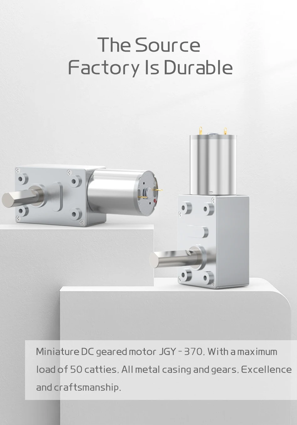 JGY370 Schneckengetriebemotor DC 12V 8MM D7 Achsengetriebe 6V 24V Selbsthemmendes Rückwärtsgetriebe Länge 25MM Niedrigdrehzahl-Mikromotor – Detail 7