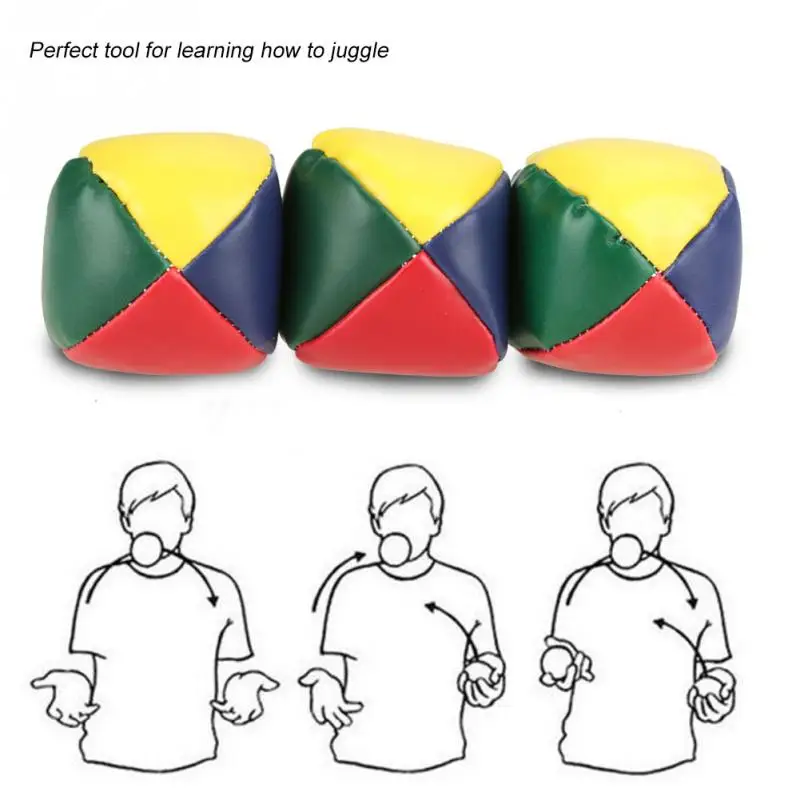 3Pcs/lot Leather Round Small Sandbags Smooth Durable Juggle Ball For Beginners Learn Outdoor Fun Kids Toy Balls Interactive Toys