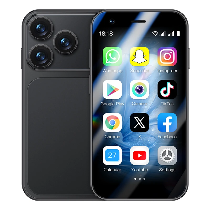 ONEMYTH MINI 3G kleine smartphone, Play Store, SEVRO, WhatsApp, GPS, WiFi, dual SIM-kaarten, gezichtsherkenning