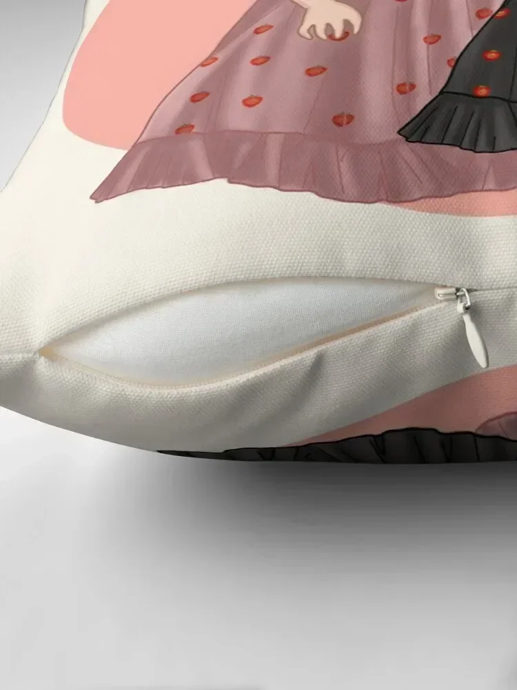 جيليان أندرسون دانا سكالي X الملفات ستيلا جيبسون الخريف الفراولة فستان مروحة الفن رمي وسادة وسادة مخصصة #2