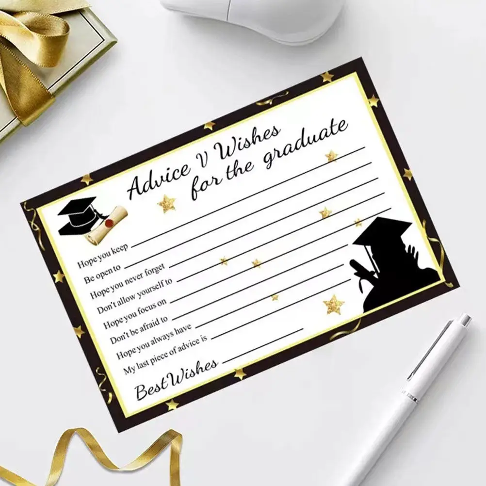 

30Pcs Party Greeting Cards Graduation Theme Creative Folding Congratulations Message Cards Festival Blessing Gift for Graduates