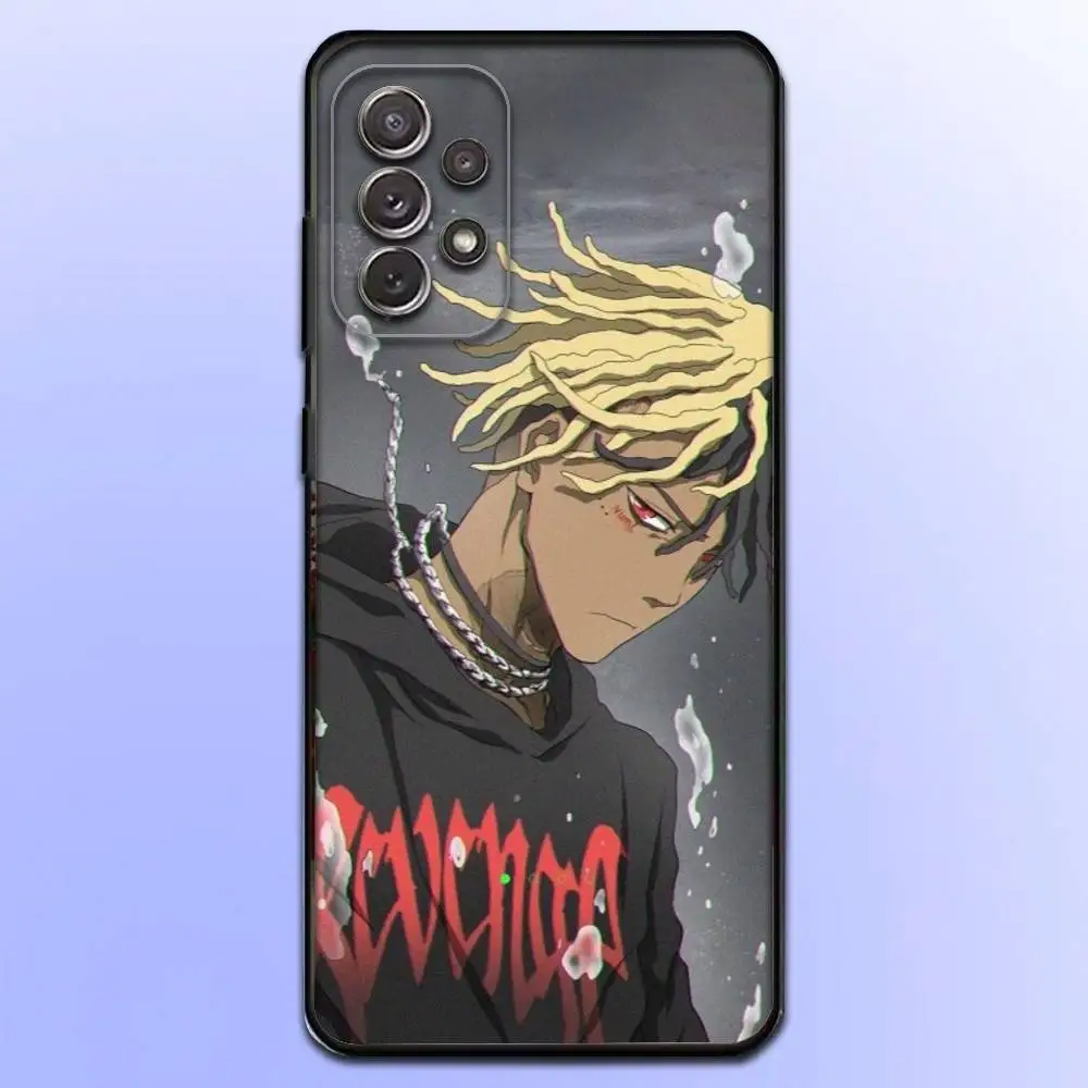 حافظة لهاتف Rapper 999 J-Juice W-WRLD لهاتف سامسونج S25، S24، S21، S22، S23، S30، Ultra، S20، Plus، Fe، Lite، Note، 10,9,5G غطاء أسود