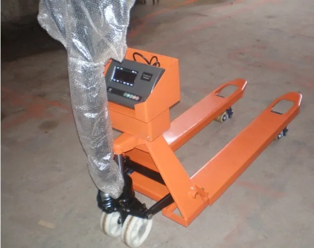 Jack Schaal Pallettruck Weegplatform 3ton Capaciteit Keda Elektronische Mangaan Stalen Heftruck Weegschaal Pallet