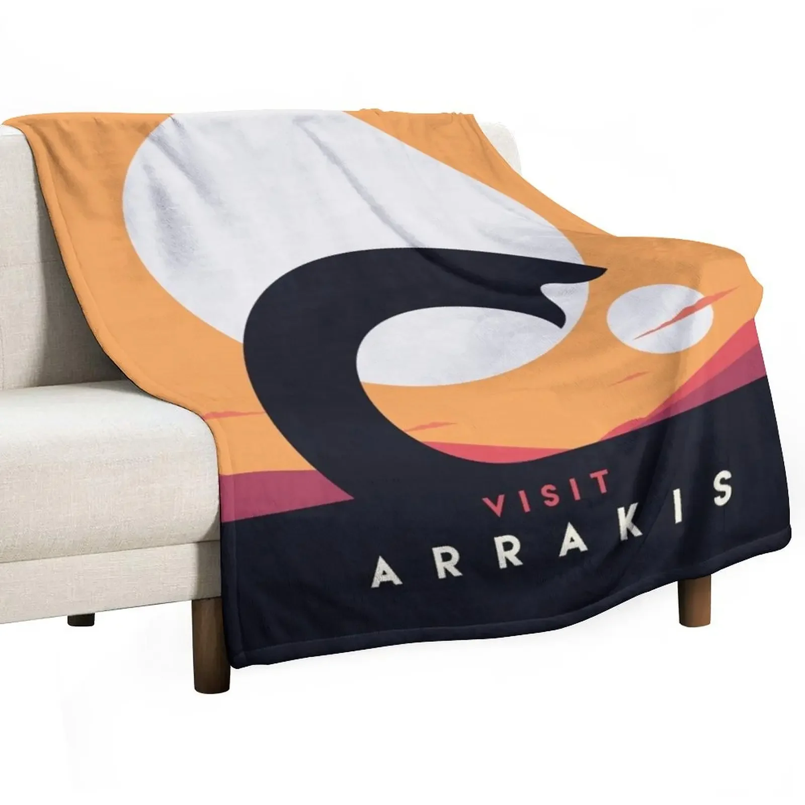 Dune 2020 Visit Arrakis Sandworm Throw Blanket Picnic For Sofa Thin Blankets