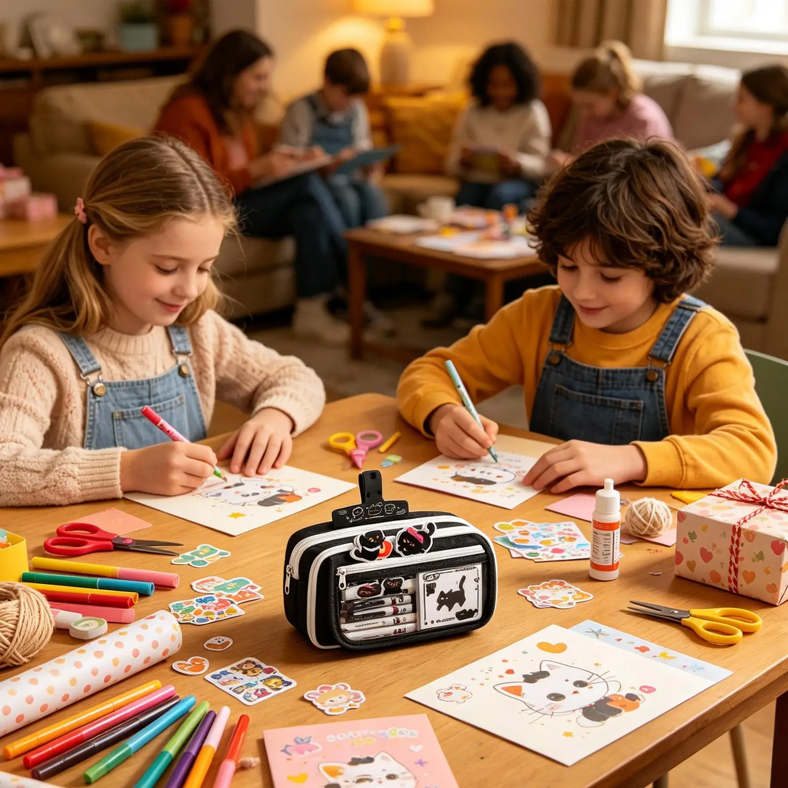 girls-pencil-case-with-stationary-cute-cat-pens-sticky-notes-supplies-kit-back-to-school-stationary-for-students-kids-boys-teens