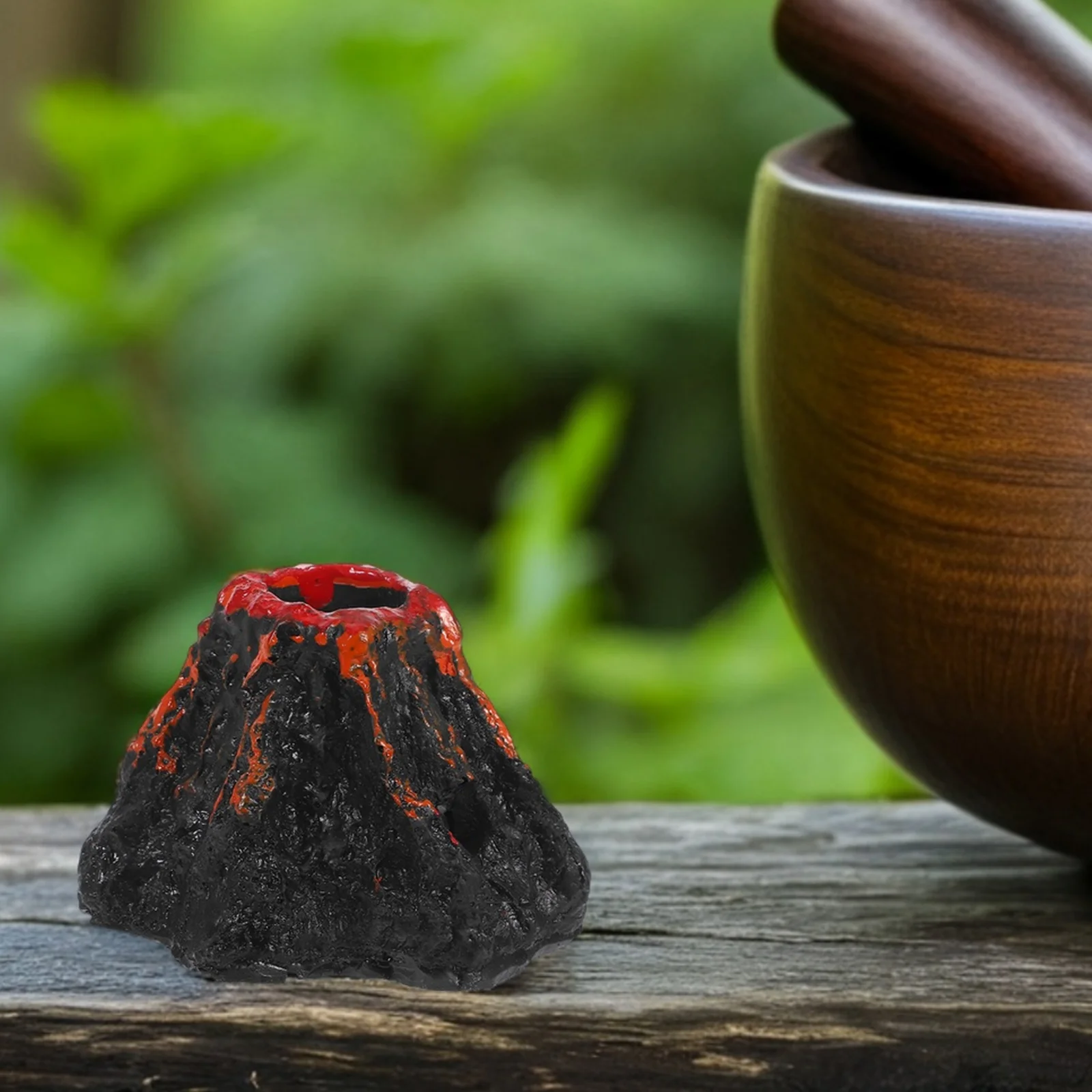 

2pcs Miniature Volcano Statue Micro Landscape Bonsai Unique Design Eruption Simulation Creative Home Office Garden Decoration