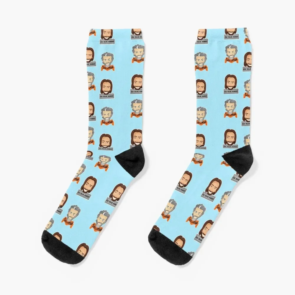 Michael Sheen and David Tennant Socks Stockings man Novelties designer brand Christmas Boy Socks Women's